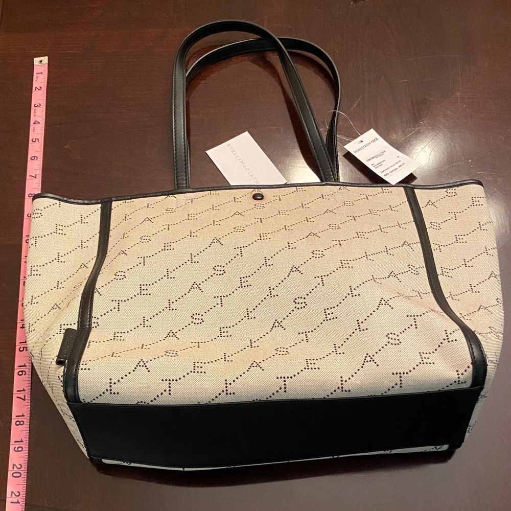 Stella McCartney monogram Cream and Black Tote